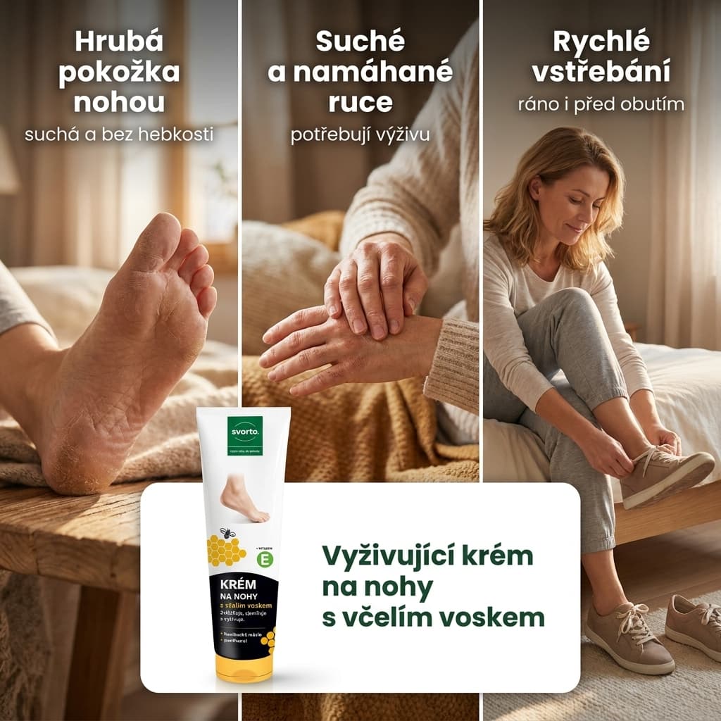Krém na nohy s včelím voskem – nohy, ruce a rychlé vstřebání